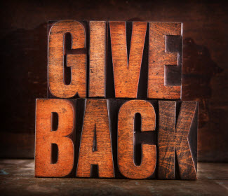 Give back in words