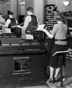 Hollerith punch-card tabulator, circa 1936